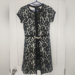 Laundry by Shelly Segal, size 16, lace, black and white